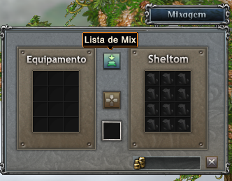 Interface do NPC de mixagem com o botão Lista de Mix destacado